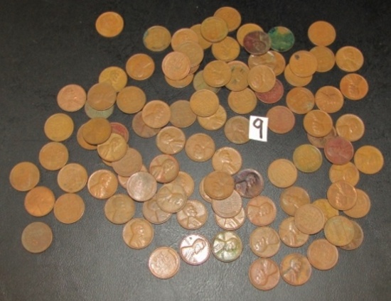 Lot Of 100 Wheat Pennies