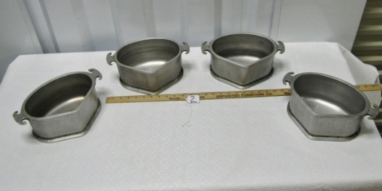 4 Vtg Guardian Service Cookware Heavy Cast Aluminum Pots