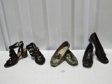 3 Pairs Of Gently Used Ladies Shoes By Franco Sarto, Impo And Etienne Aigner