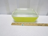 Vtg Pyrex 503 - B Yellow Refrigerator Casserole Dish W/ Lid