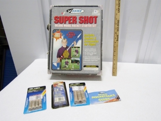 Estes Super Shot Deluxe Model Rocket Starter Set W/ Accessories