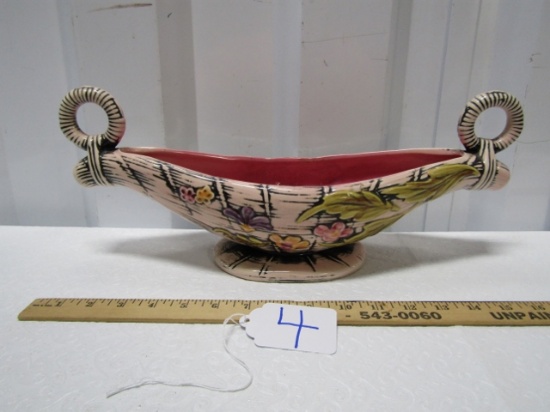 Vtg 1955 Hull Blossom Flite Console Bowl