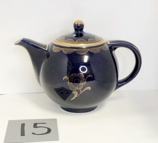 Vintage Hall Cobalt Blue Teapot