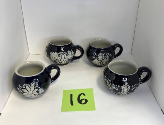 4 Wick-werke Germany Salt Glaze Mugs