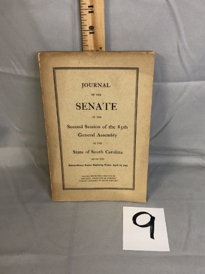 1944 South Carolina Journal Of The Senate
