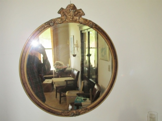 Vtg Hubbuch Glass Co. Wall Mirror In Beautiful Ornate Frame  (LOCAL PICK UP ONLY)