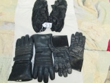 2 Pairs Of Thinsulate Motorcycle Premium Leather Gloves (WILL SHIP)