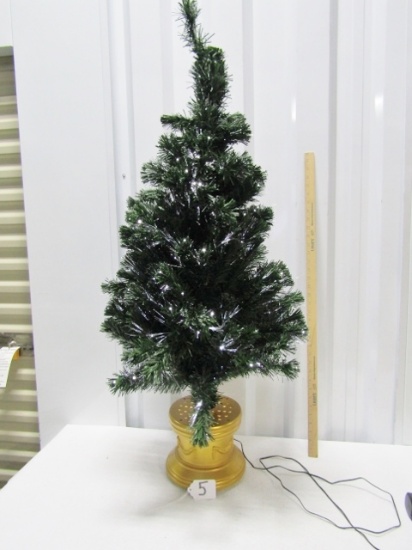Pretty 4 Foot Artificial Christmas Tree W/ Lights On Limbs And Coming From (LOCAL PICK UP ONLY)