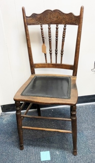 Antique Wood Side Chair