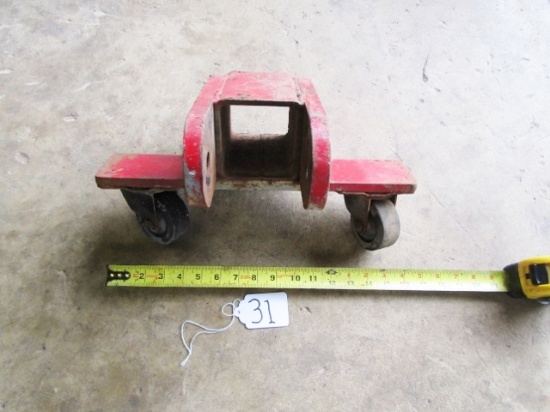 Vtg Cast Iron 2 Wheel Dolly