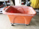 Large Rolling Tub Cart W/ Drain Hole