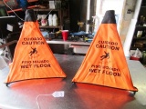 2 Fold Out Caution Signs