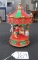 Plastic Christmas Merry - Go - Round Music Box That Lights Up