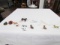 Lot Of Miniature Dogs: Porcelain, Metal, Glass And Resin