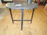 Vtg Solid Wood Demilune Table  LOCAL PICK UP ONLY