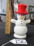 Rare Vtg Holzkunst Christian Ulbricht West Germany Wooden Snowman