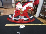 Wood Christmas Rocking Horse Decoration