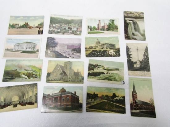 Lot Of 15 Linen Postcards From 1907-1914
