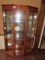 Modern Solid Oak Or Maple Lighted Curio Cabinet W/ Key (Local Pick Up Only)