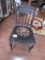 Antique And Ornately Carved, Mahogany Spring Seat Chair (Local Pick Up Only)