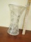 Beautiful Cut And Etched Lead Crystal Vase