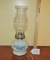 Milk Glass Kerosene Oil Lamp W/ Chimney And Wick