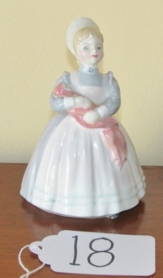 Vtg 1953 Royall Doulton Porcelain Figurine " The Rag Doll " No. 2142