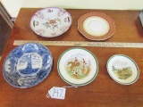 5 Collectible Plates And Saucers Including 2 From Spode ( Bottom Right )