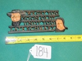 Wilton Cast Iron Amish Wall Hanging Sign Or Is It A Trivet Or Both