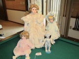Lot Of 4 Porcelain Dolls