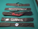 Lot Of 5 Pool Stick Carry Bags W/ Advertising