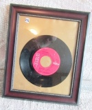 Framed 45 R P M Vinyl Record Elvis Pressley 