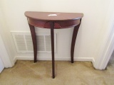 Modern Solid Fruitwood Demilune Hall Table (Local Pick Up Only)