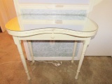 Vtg Solid Wood W/ Mirror Top Vanity Table (Local Pick Up Only)