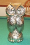 Nice Silver Colored Ceramic Owl Sculpture