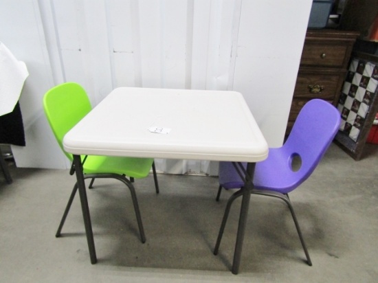 Children's Durable Hard Plastic Table And 2 Chairs All By Lifetime (LOCAL PICK UP ONLY)