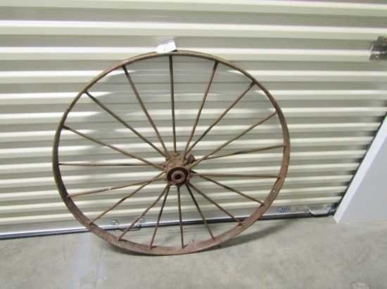 Antique Large Metal Wagon Wheel (LOCAL PICK UP ONLY)