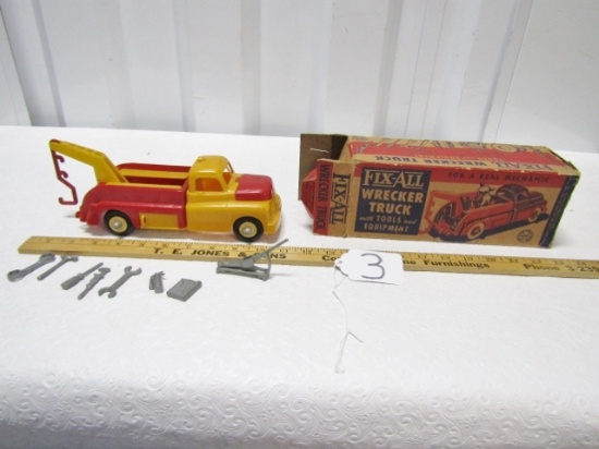 Vtg Marx Fix - All Wrecker Truck W/ Accessories And Original Box