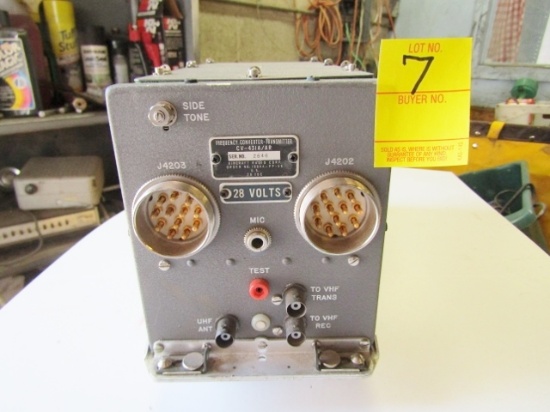 Vtg Aircraft Radio Corp C V-431 A/ A R Frequency Converter- Transmitter