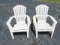 2 Hard Plastic Lawn / Patio / Deck Chairs (local Pickup Only)