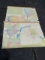 2 Large Plastic Coated Maps: Pickens And Anderson Counties, South Carolina