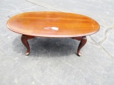 Solid Cherry Wood Oval Coffee Table (local Pickup Only)