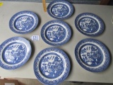 7 Churchill Staffordshire, England Porcelain Dinner Plates