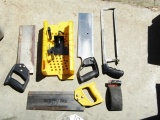 Stanley Miter Saw And Box Plus Other Saws And Hand Sander Block (local Pickup Only)