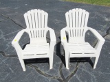 2 Hard Plastic Lawn / Patio / Deck Chairs (local Pickup Only)