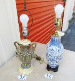 2 Vtg Porcelain Lamps (local Pickup Only)