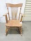 Vtg Solid Maple Wood Rocking Chair  (NO SHIPPING)