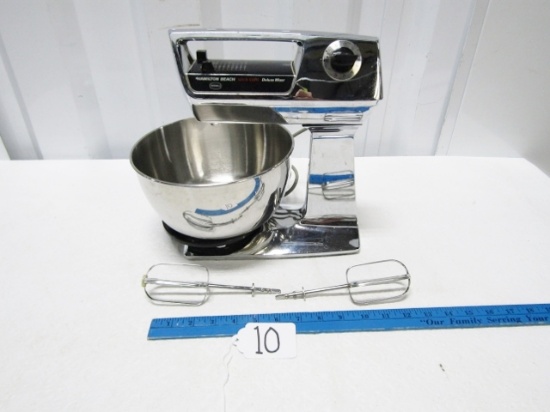 Stainless Steel Hamilton Beach Scovill Deluxe Mixer W/ Bowl