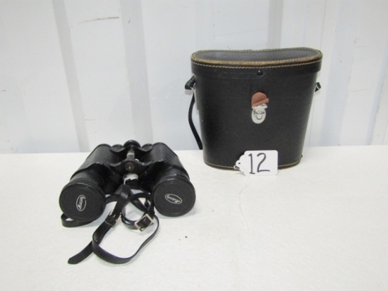 Mercury 7 X 50 Binoculars W/ Leather Covered Hard Shell Case