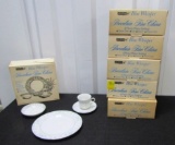 Eight 4 Piece Sets Of Sheffield Blue Whisper Porcelain Fine China